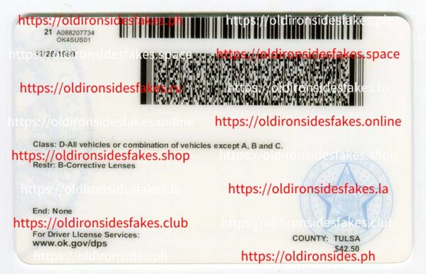 Oklahoma Driver License(OK) - Image 3