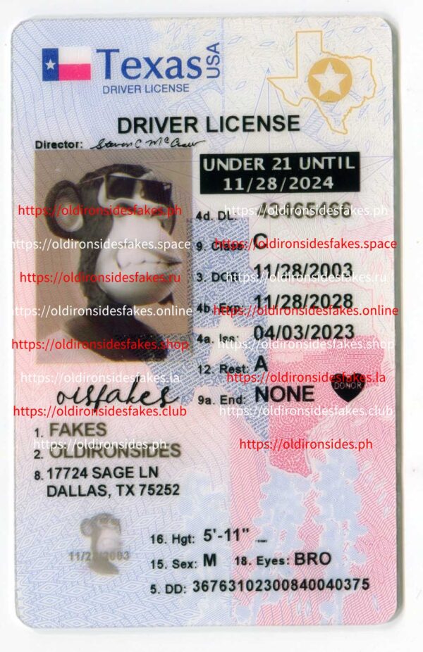 Texas Driver License(New TX U21 2020)