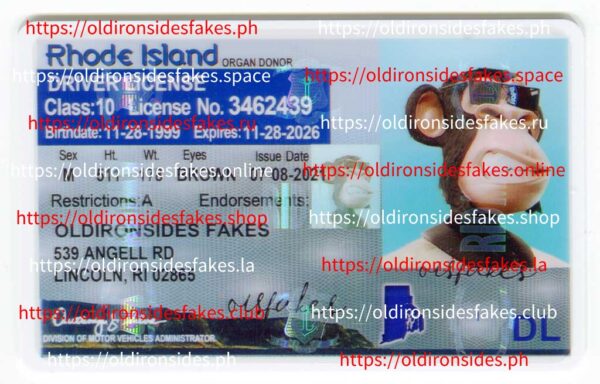 Rhode Island Driver License(Old RI)